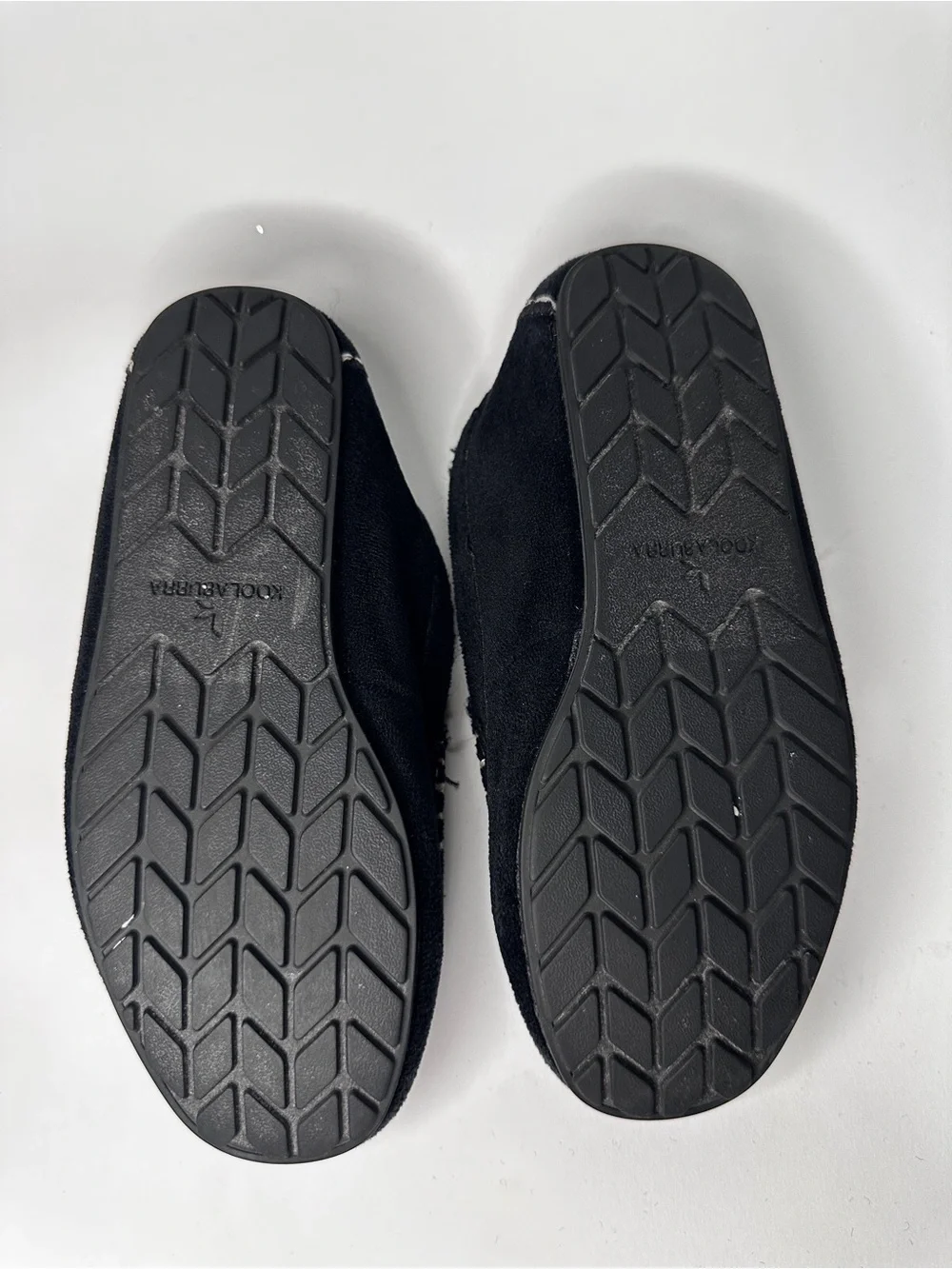 Koolaburra Black Faux-Suede Fur-Lined Moccasin Slippers